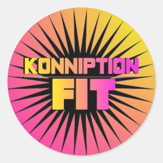 Konniption Fit Black Star Sticker (Front)