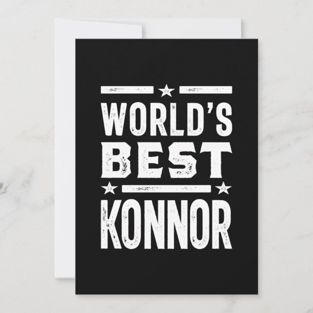 Konnor Personalised Name Birthday Thank You Card (Front)