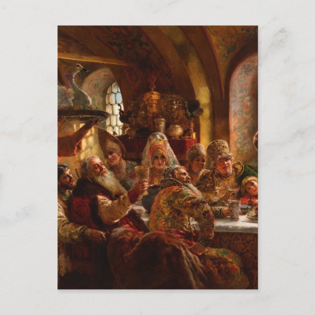 Konstantin Makovsky - A Boyar Wedding Feast Postcard (Front)