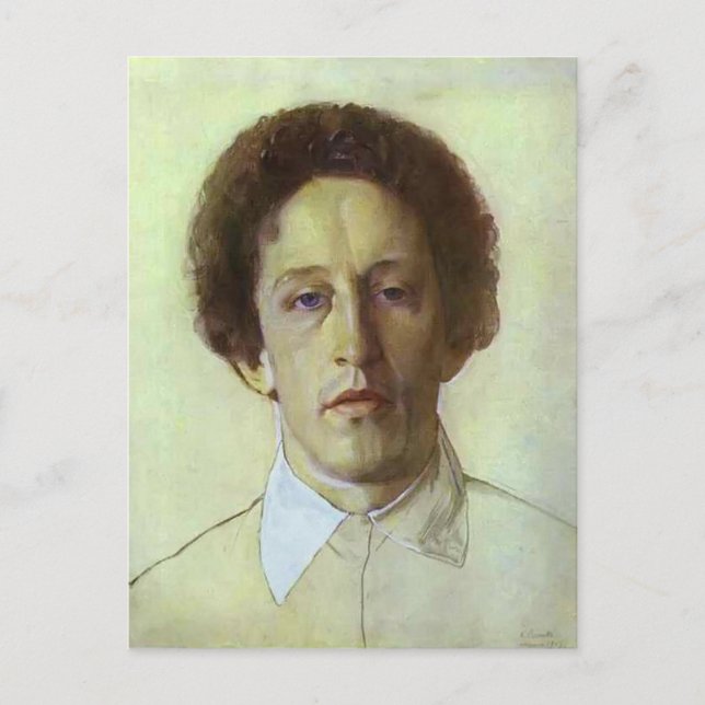 Konstantin Somov- Portrait of Aleksandr  Blok Postcard (Front)