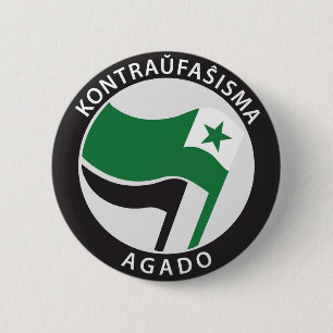 Kontrahunfaŝ isma agado Esperanto 6 Cm Round Badge