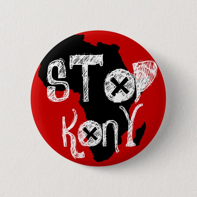 Kony 2012 6 cm round badge (Front)