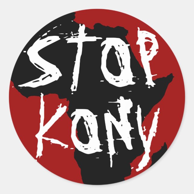 Kony 2012 classic round sticker (Front)