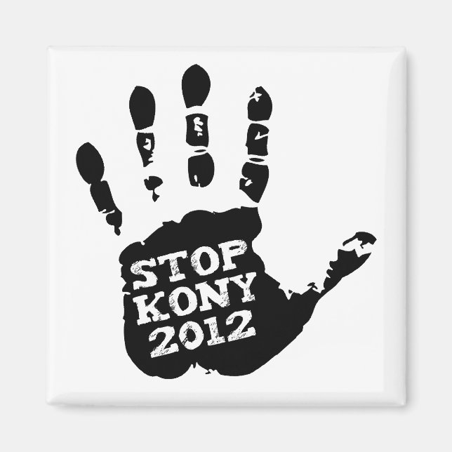Kony 2012 Handprint Stop Joseph Kony Magnet (Front)