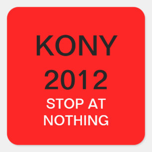 KONY 2012 SQUARE STICKER
