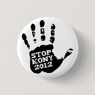 Kony 2012 Stop Joseph Kony Hand 3 Cm Round Badge
