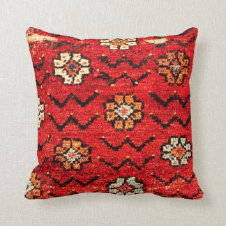 Konya Anatolian 18th Century Rug Fragment Print Cushion