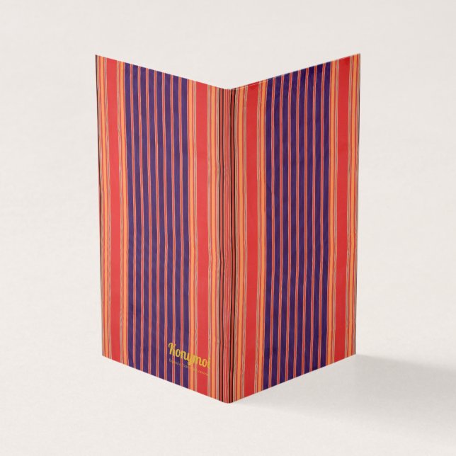 Konymoi colourful Stripes Folded Card (Outside)