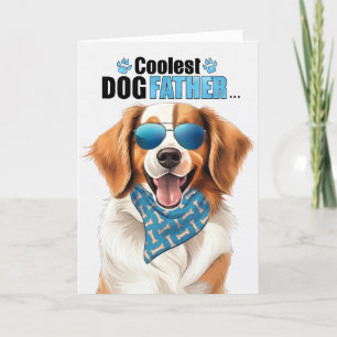 Kooikerhondje Dog Coolest Dad Ever Father's Day Holiday Card
