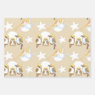 Kookaburra Christmas/Kookaburra Nativity Wrapping Paper Sheet
