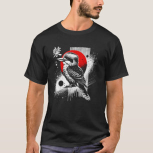 Kookaburra. Cool Sumi-e Animal Sunset. T-Shirt