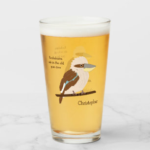 Kookaburra Design Personalised Glass