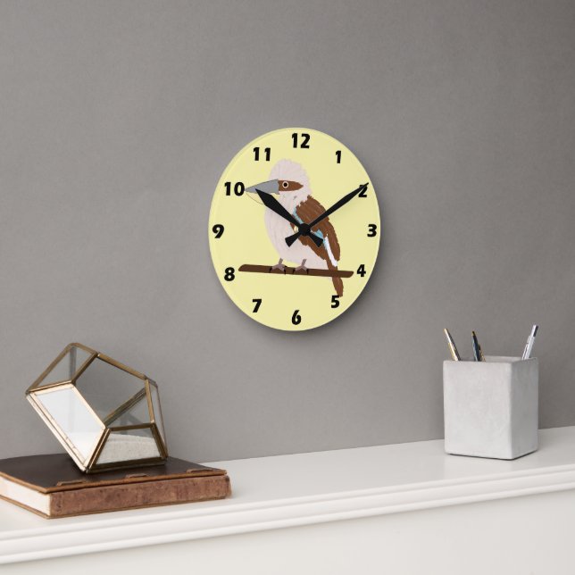 Kookaburra Design Round Clock (Office)