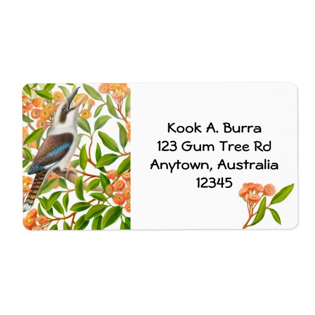 Kookaburra in Gum Tree Label (Front)