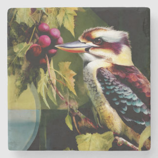 Kookaburra stone coaster