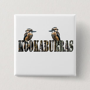 Kookaburras Is The Word Made With Kookaburras, 15 Cm Square Badge