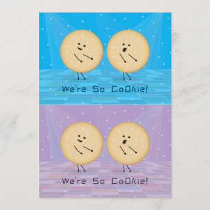 Kooky Cookies Cuttable Valentine Cards Blue Purple