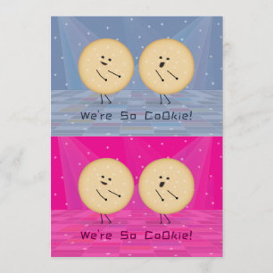 Kooky Cookies Cuttable Valentine Cards Pink, Denim
