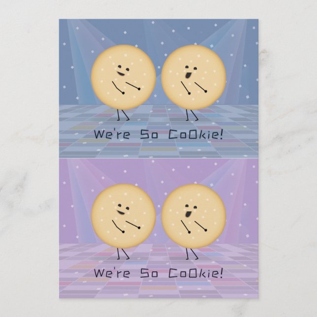 Kooky Cookies Cuttable Valentine Cards Purple Blue (Front)