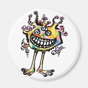 Kooky Eyed Rainbow MaN "Freddy" Magnet