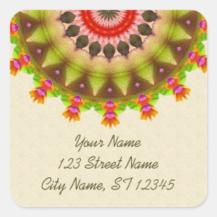 Kooky Kaleidoscope Square Sticker