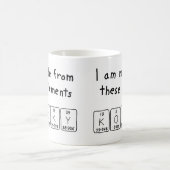 Kooky periodic table name mug (Center)