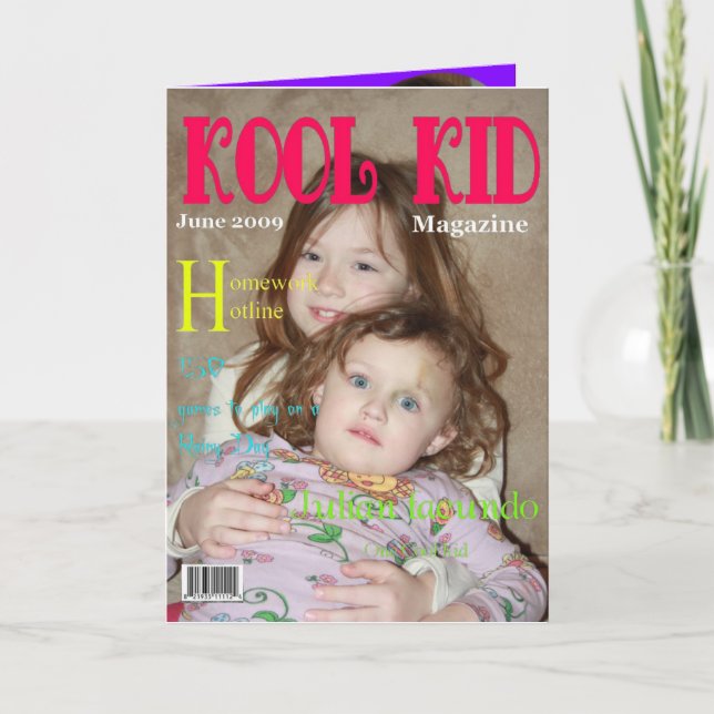 Kool Kid Birthday Card Greeting Card (Front)