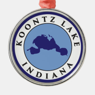 Koontz Lake, Indiana Metal Tree Decoration