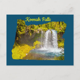 Koosah Falls Oregon Postcard