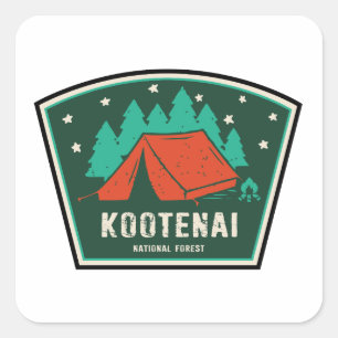Kootenai National Forest Camping Square Sticker