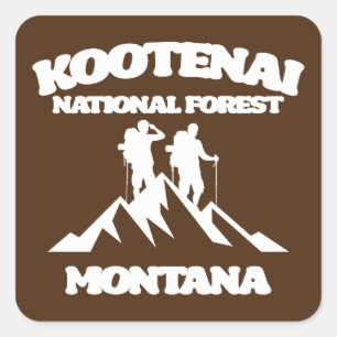 Kootenai National Forest, Montana Square Sticker