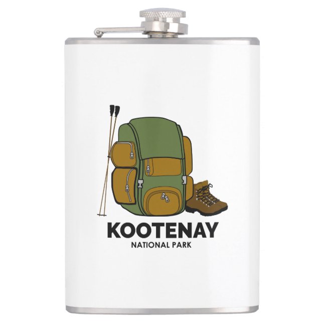 Kootenay National Park Backpack Hip Flask (Front)