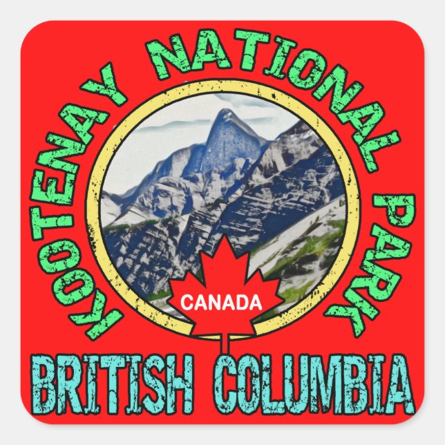 Kootenay National Park, British Columbia Square Sticker (Front)