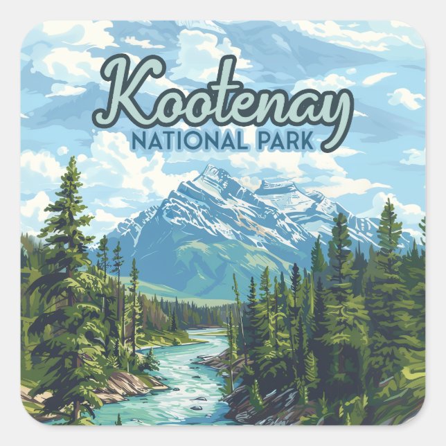 Kootenay National Park Canada British Columbia Square Sticker (Front)