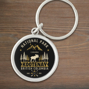 Kootenay National Park Canada Vintage Landscape Key Ring