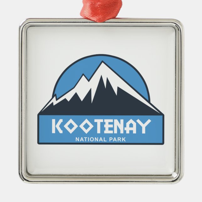 Kootenay National Park Metal Tree Decoration (Front)