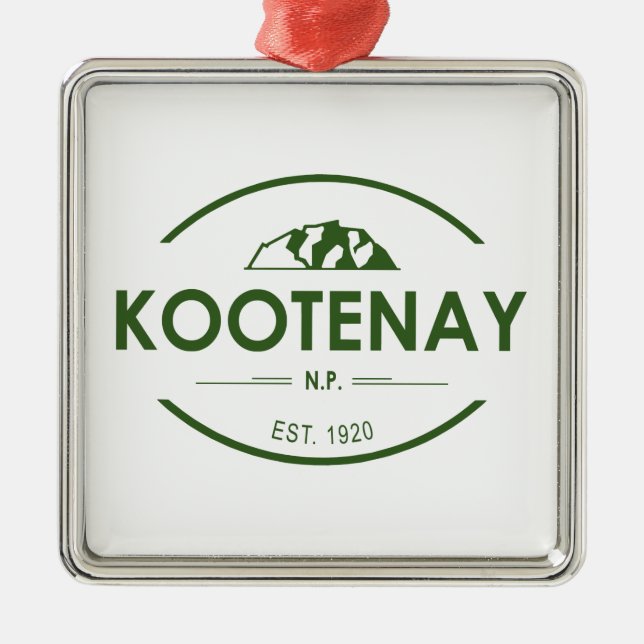 Kootenay National Park Metal Tree Decoration (Front)