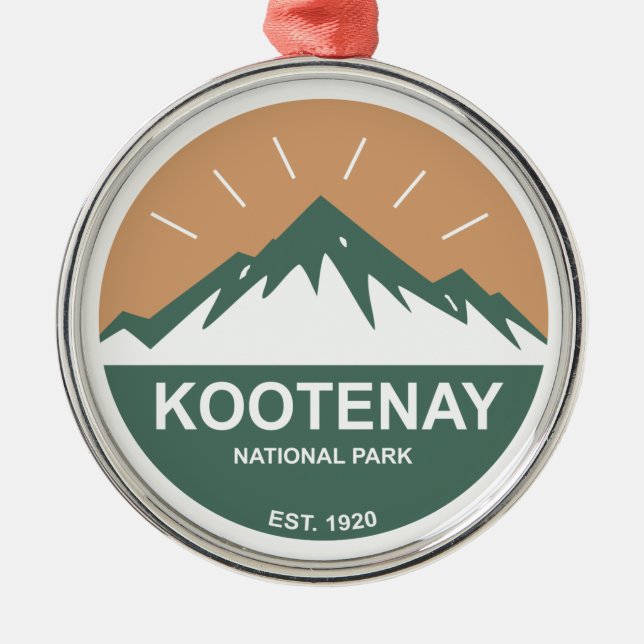 Kootenay National Park Metal Tree Decoration (Front)