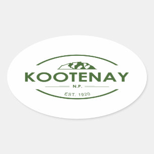 Kootenay National Park Oval Sticker