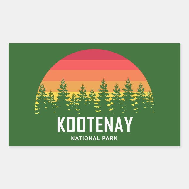 Kootenay National Park Rectangular Sticker (Front)