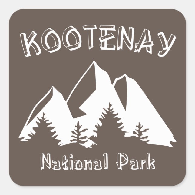 Kootenay National Park Square Sticker (Front)