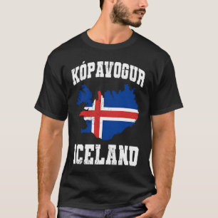 Kopavogur Nordic Icelandic Icelander Iceland Flag T-Shirt