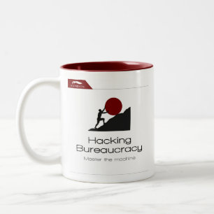 Kopidion Hacking Bureaucracy course artwork Two-Tone Coffee Mug