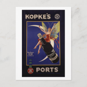 Kopke's Ports Vintage Ad Postcard
