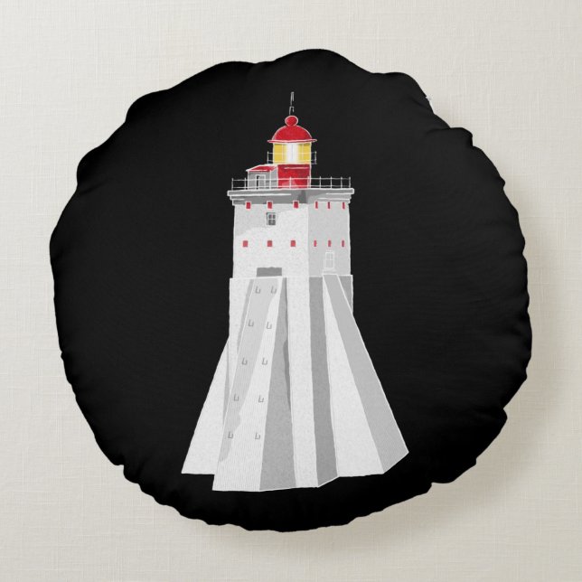 Kopu Lighthouse Round Cushion (Back)