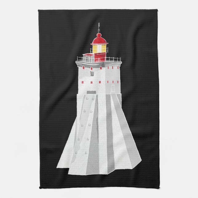 Kopu Lighthouse Tea Towel (Vertical)