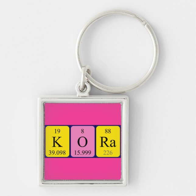 Kora periodic table name keyring (Front)