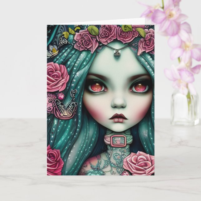 Koral art illustration card (Orchid)