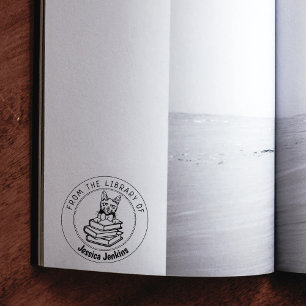 Korat Cat, Book From the Library Of   Rubber Stamp