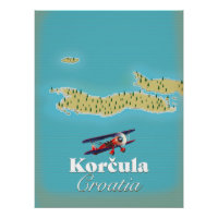 Korčula Croatia map